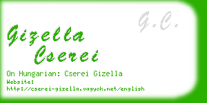 gizella cserei business card